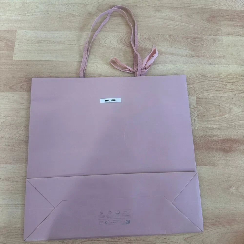 Miu Miu Paper Shopping Bag - pink large, 16.5